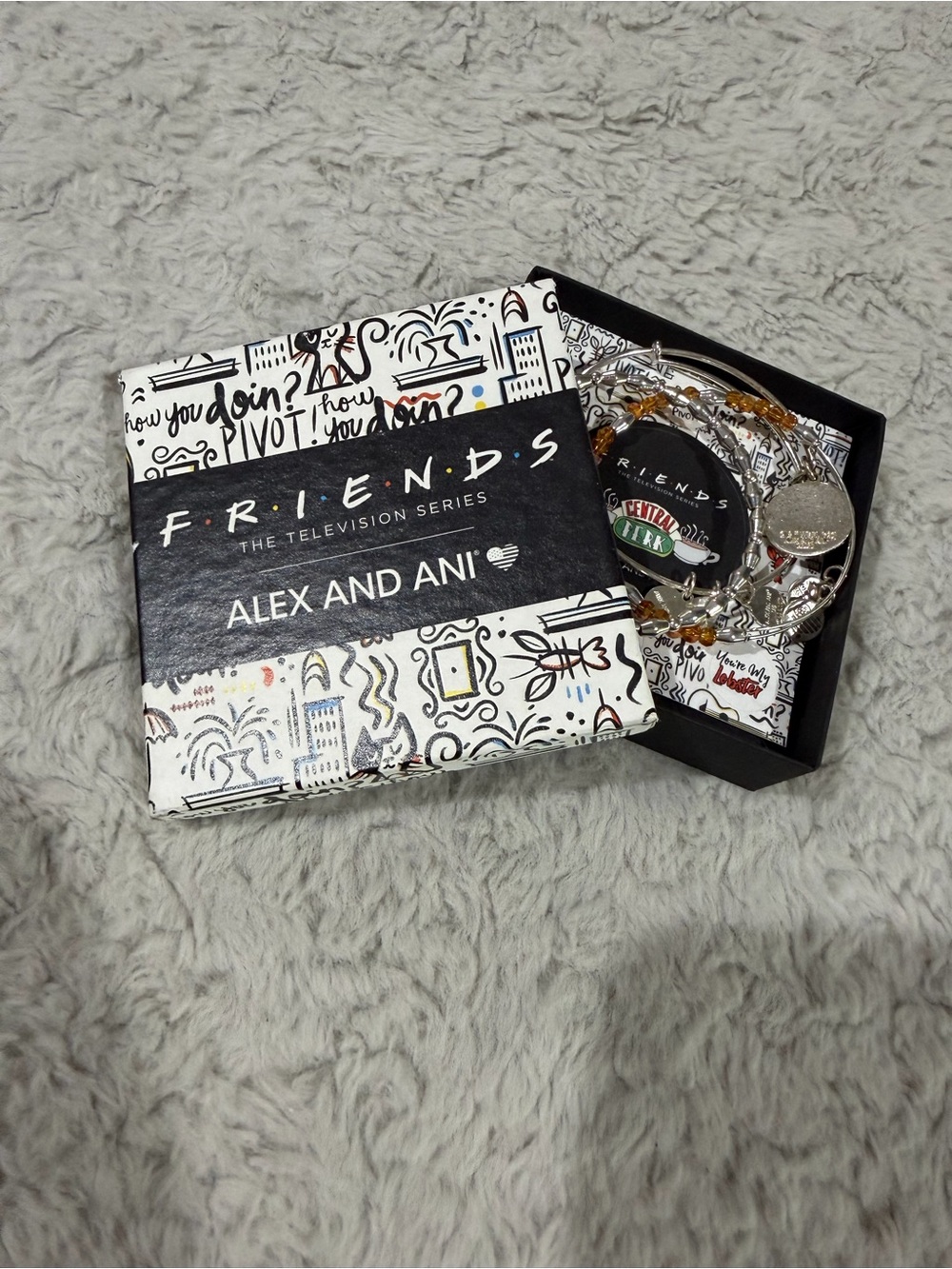 Alex and Ani Friends Boxed Bracelet Set - Silver with Multicolor Accents